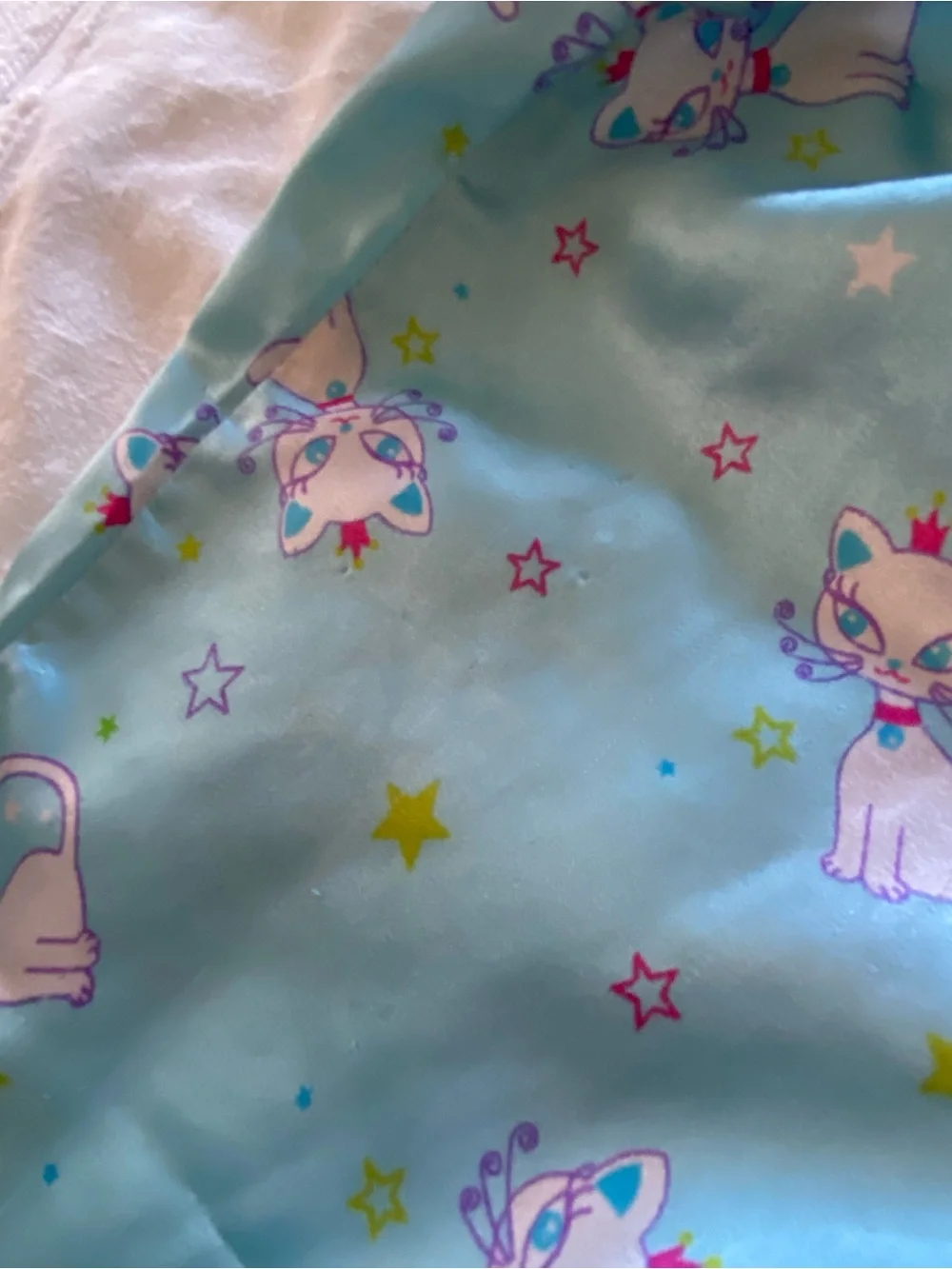 Girls' 6 Aqua Blue Kitty and Castle Silky Pajama Pants - 2-Pack